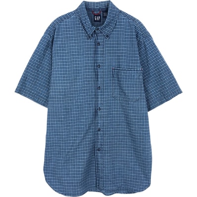古着 90年代 ギャップ GAP オールドギャップ 半袖 ボタンダウン チェックシャツ メンズL相当 ヴィンテージ/eaa650735