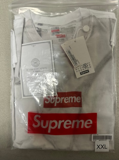 Supreme x MM6 Maison Margiela Box Logo Tee "White"