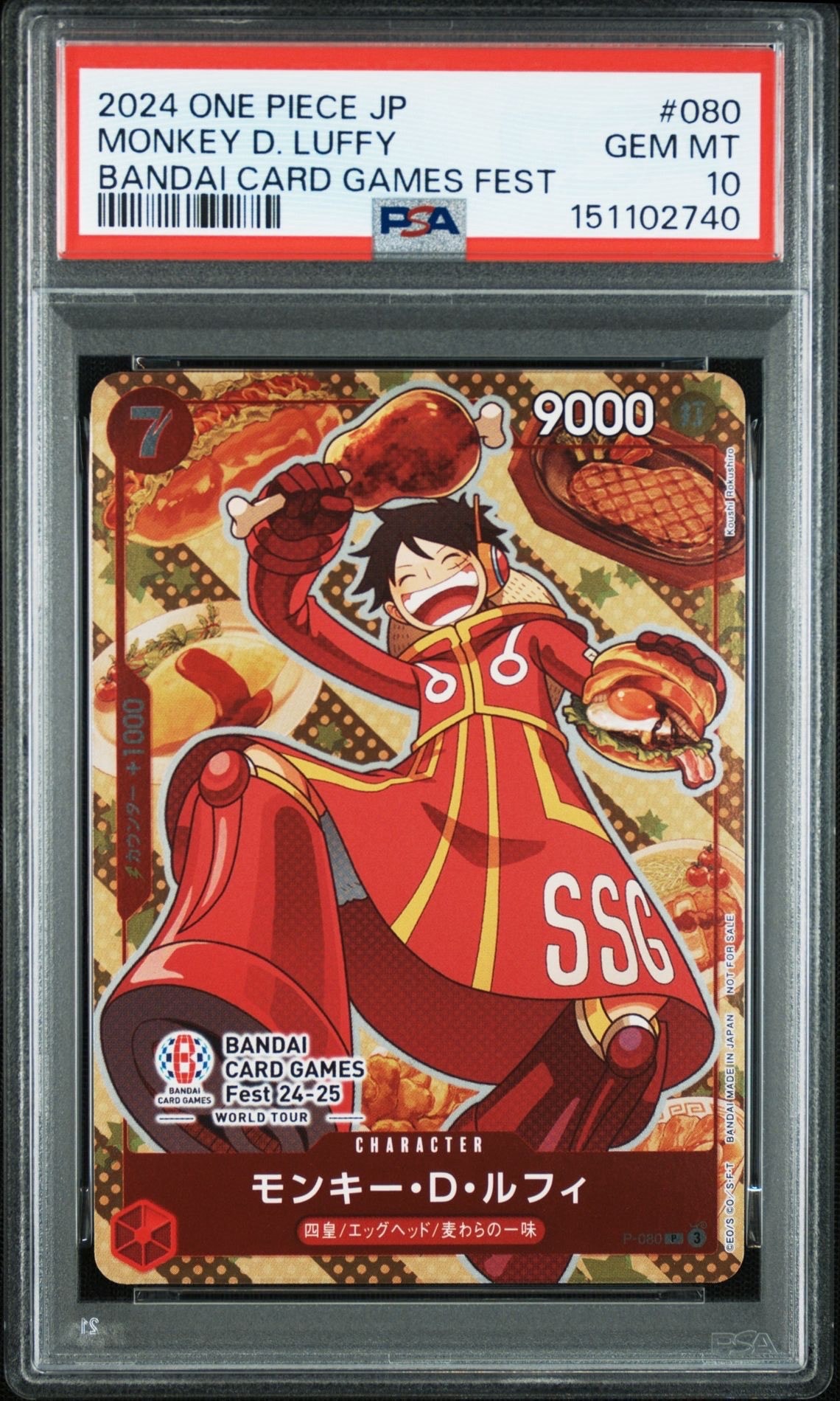 モンキー・D・ルフィ P [P-080](プロモーションカード「BANDAI CARD