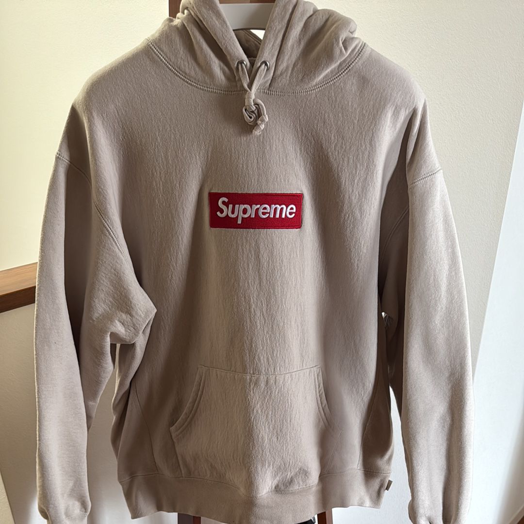 Supreme Box Logo Hooded Sweatshirt "Stone" (24FW)