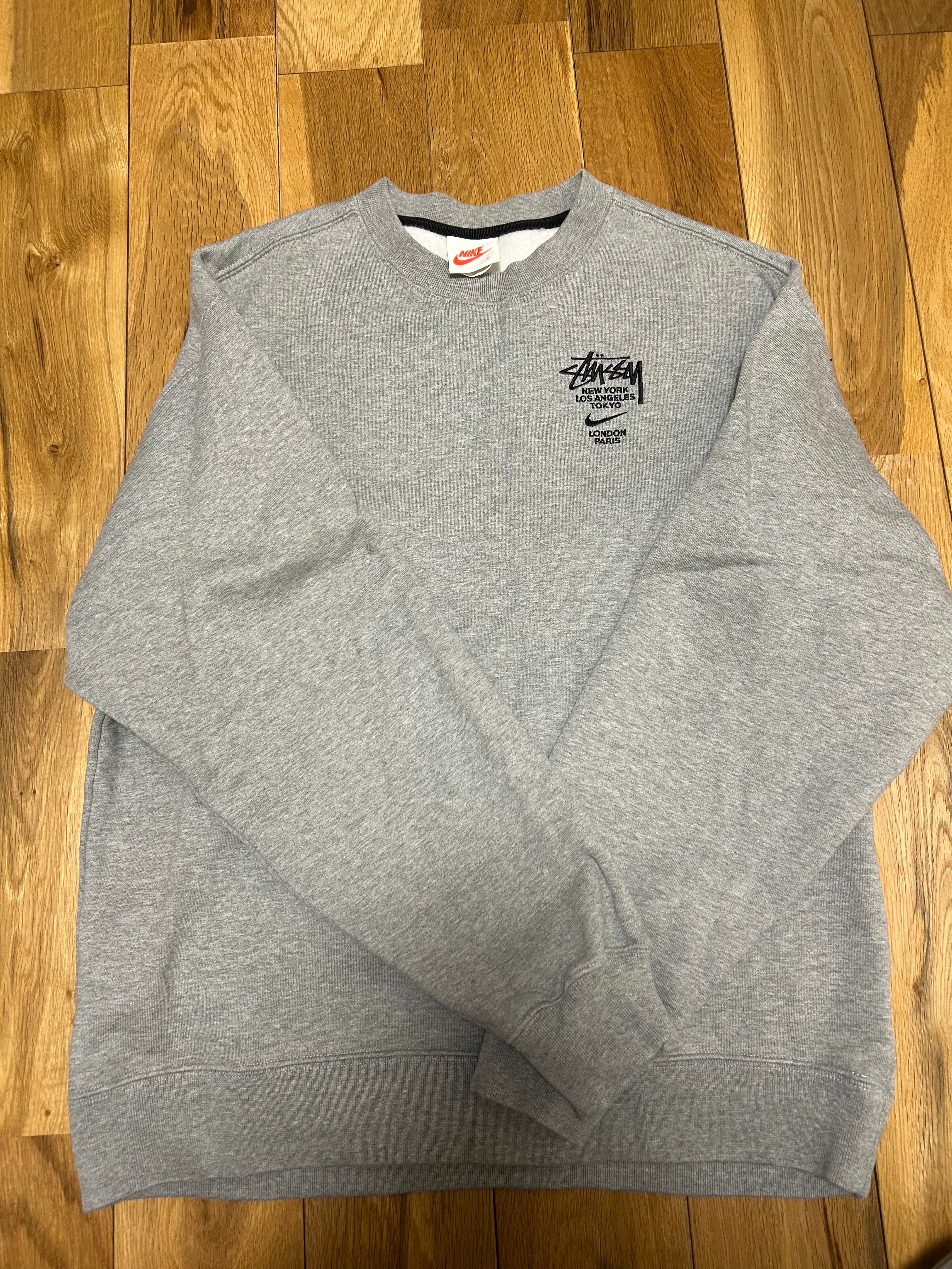 Nike x Stussy International Crewneck Sweatshirt (US Size) "Grey" DC4198-050