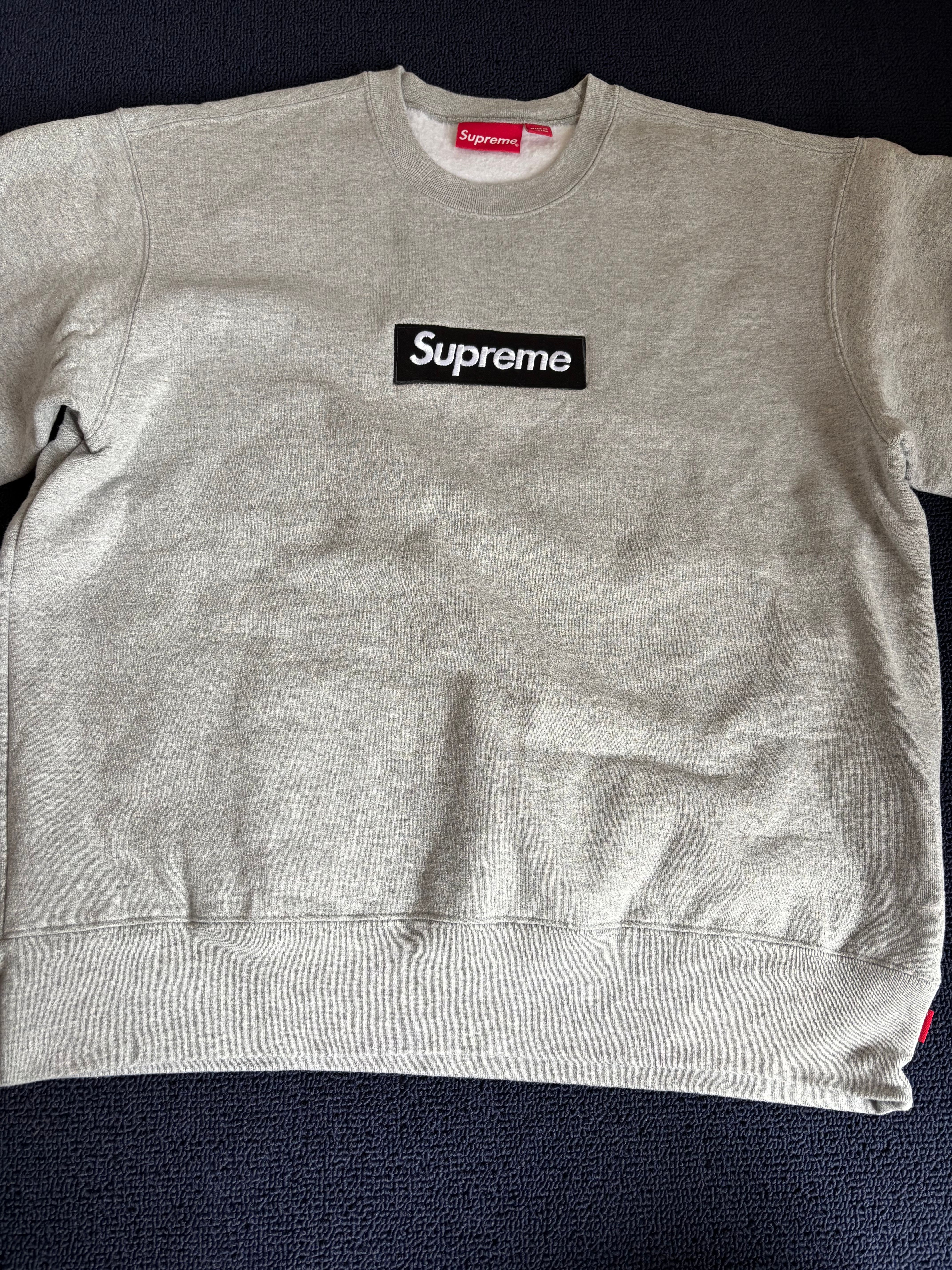 Supreme Box Logo Crewneck "Heather Grey" (22FW)