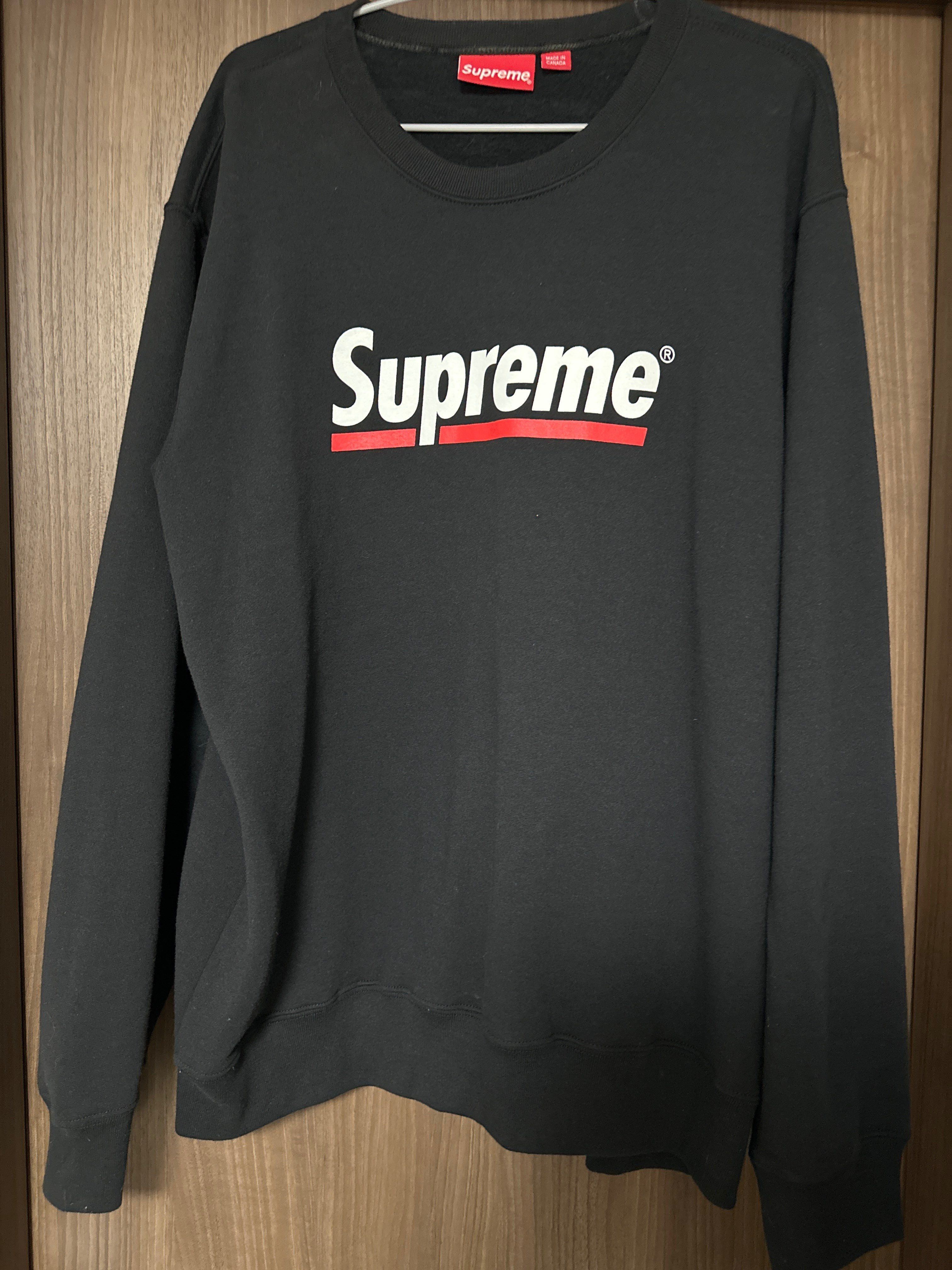 Supreme Underline Crewneck "Black"