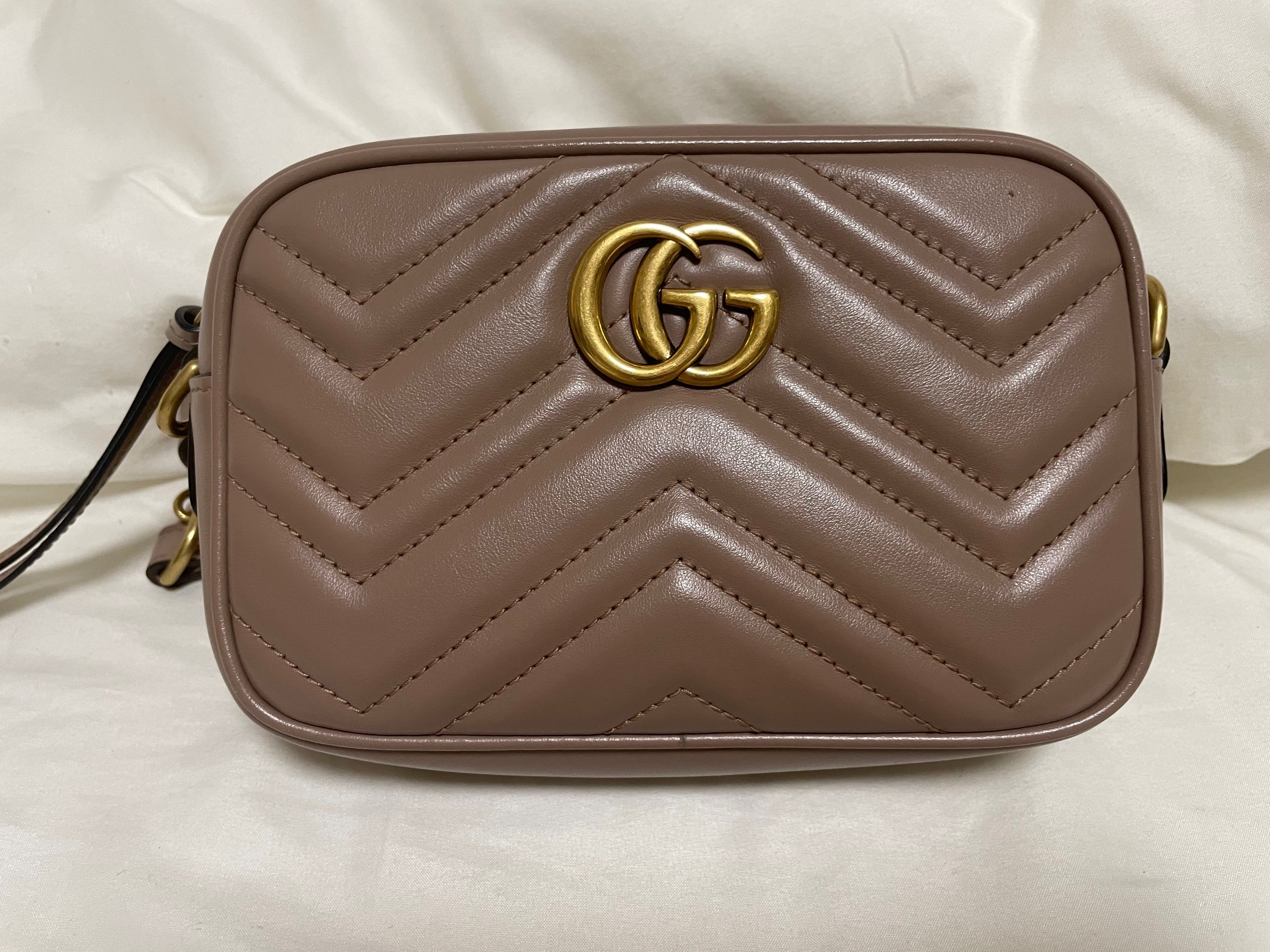 GUCCI GG Marmont Matelasse Mini Bag "Dusty Pink"
