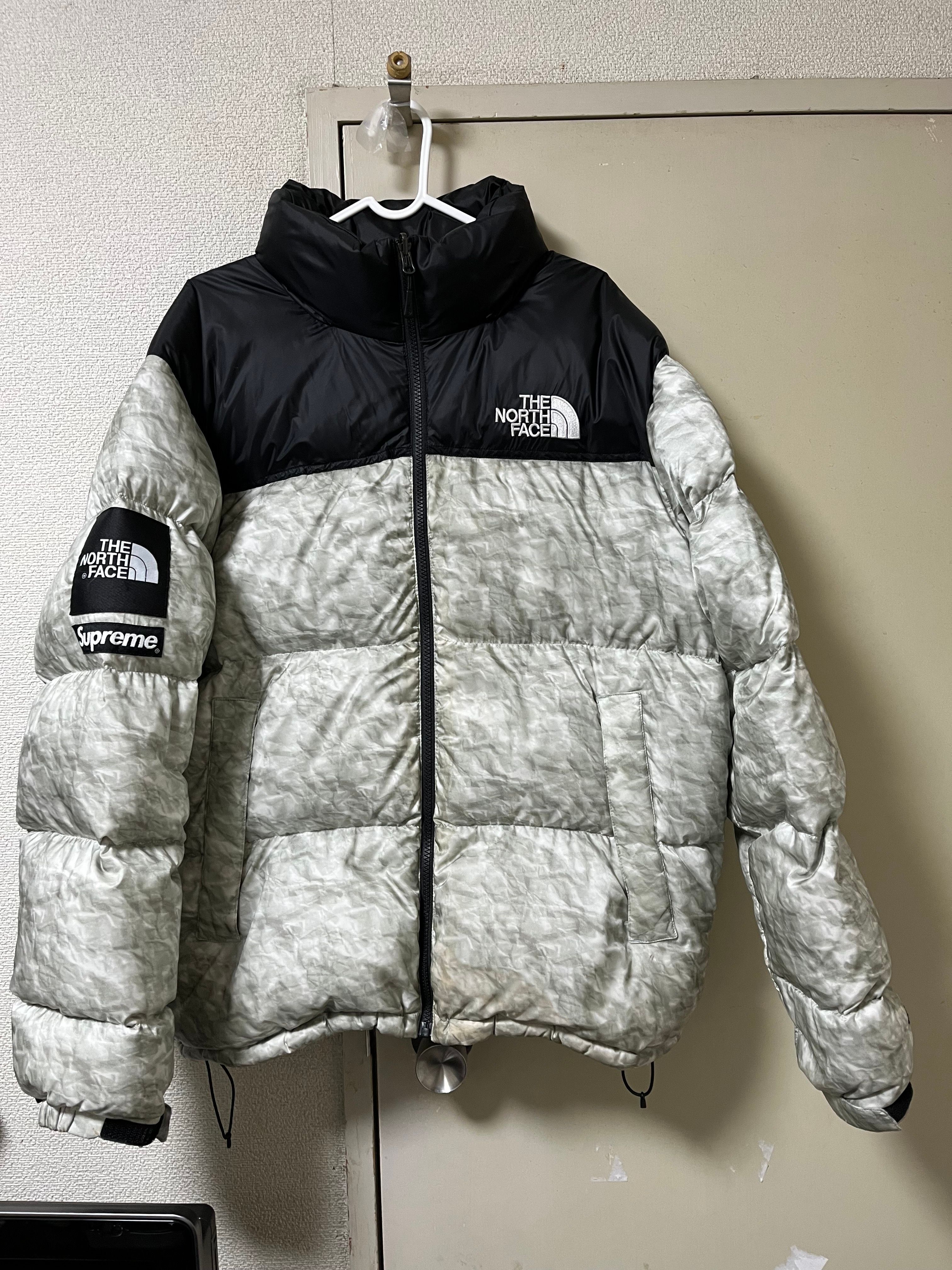 Supreme x The North Face Nuptse Jacket "White Paper Print"