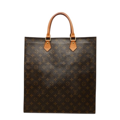 ルイ ヴィトン モノグラム サックプラ ハンドバッグ トートバッグ M51140 ブラウン PVC レザー レディース LOUIS VUITTON 中古