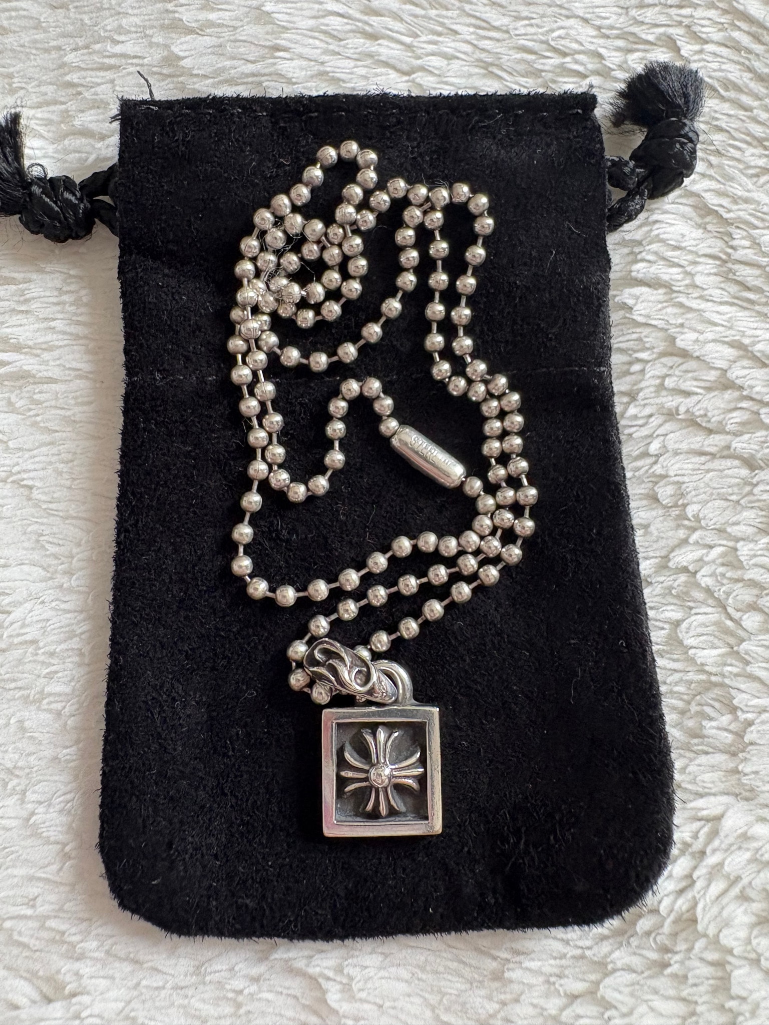 Chrome Hearts Framed CH Plus Charm "Silver"