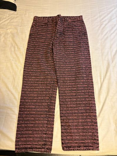 Supreme Multi Type Jacquard Regular Jean "Purple"