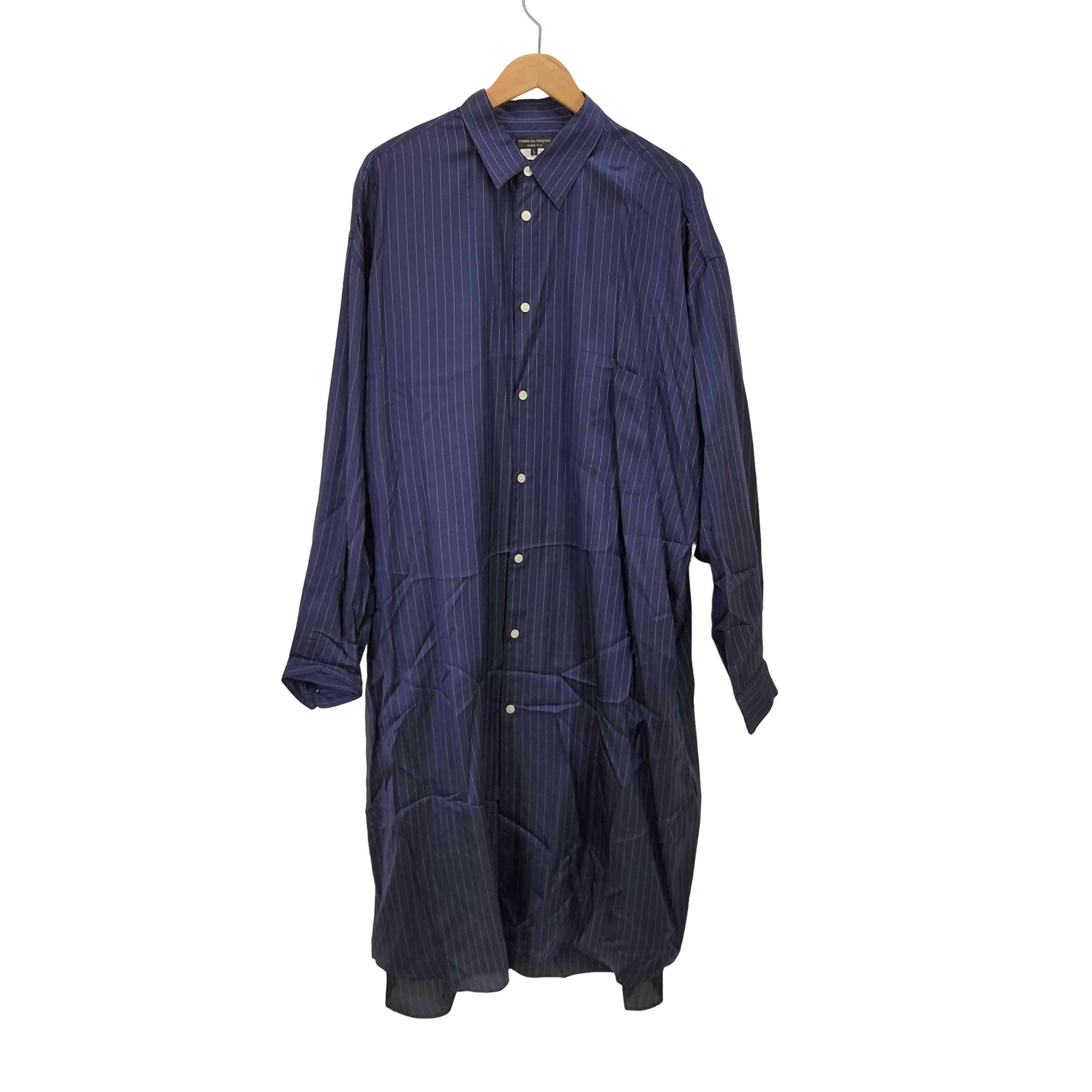 21SS メタルアウトロー期 ラメストライプ オーバーサイズシャツ【1139886886282】