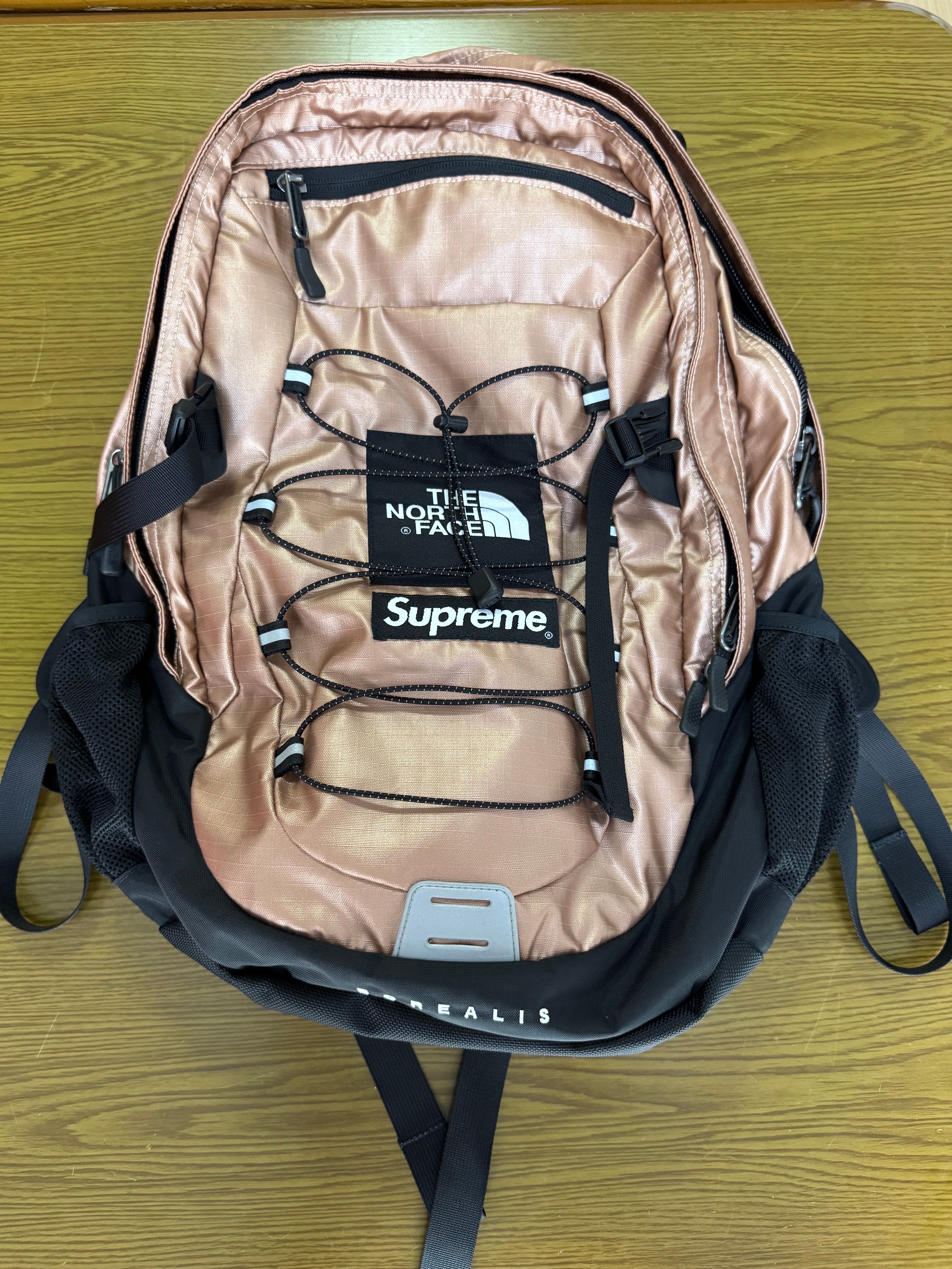 Supreme x The North Face Metallic Borealis Backpack "Pink"