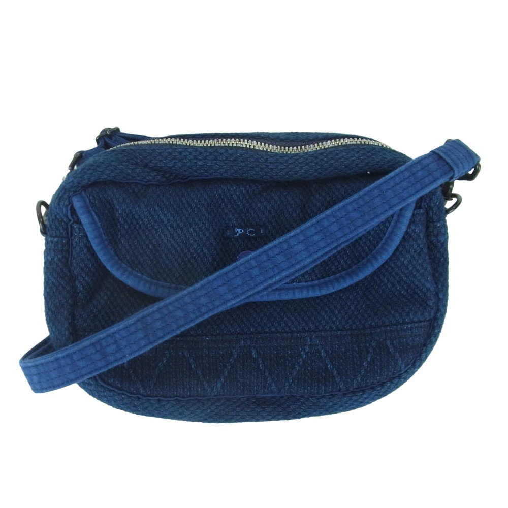 PORTER CLASSIC ポータークラシック KENDO 刺し子 サコッシュ ショルダー バッグ 日本製 ネイビー系【中古】