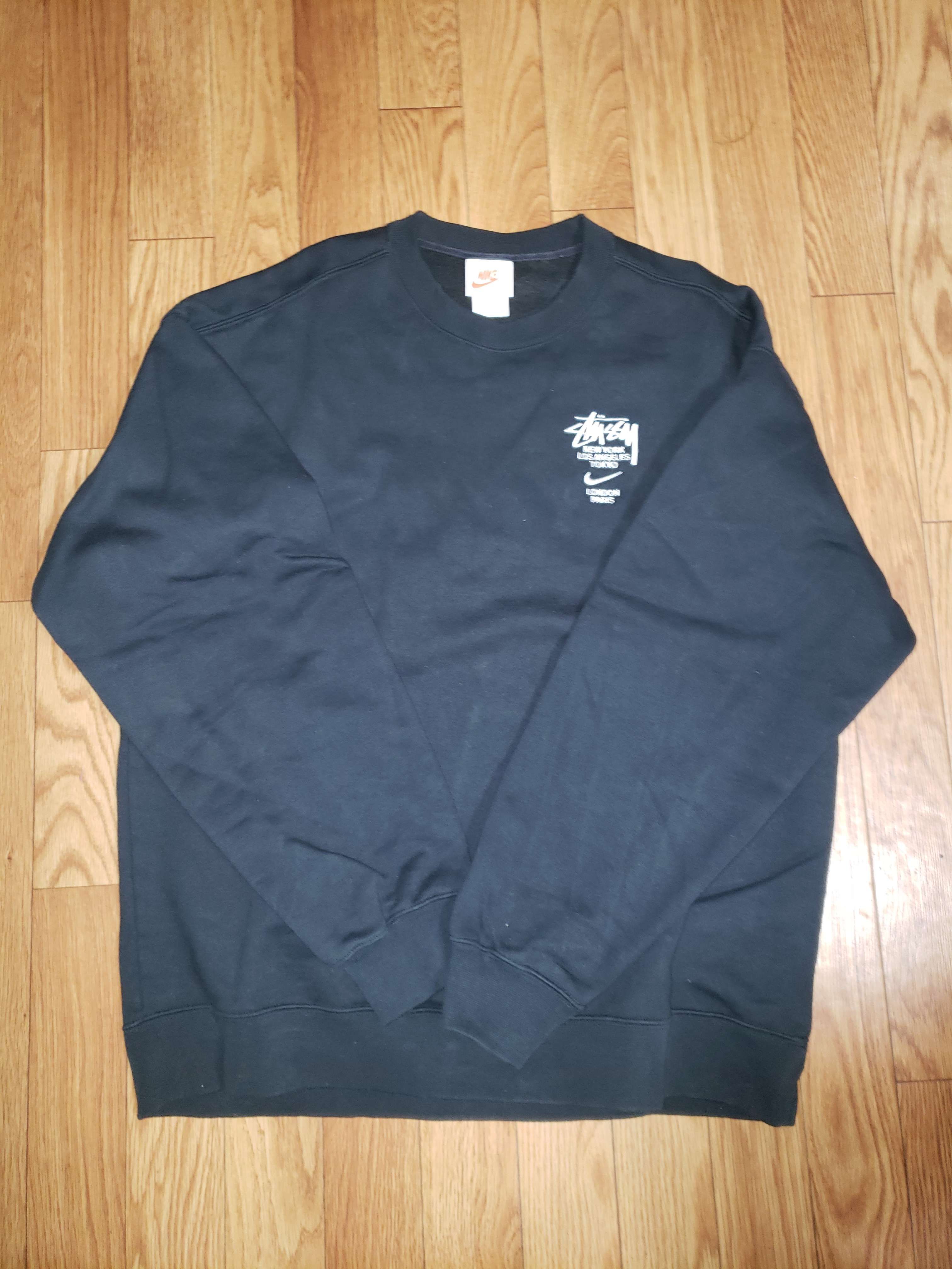 Nike x Stussy International Crewneck Sweatshirt (US Size) "Black" DC4198-010