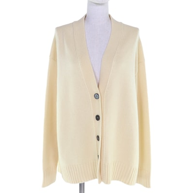 極美品 ジルサンダー カーディガン イエロー レディース 34 JSCU752017