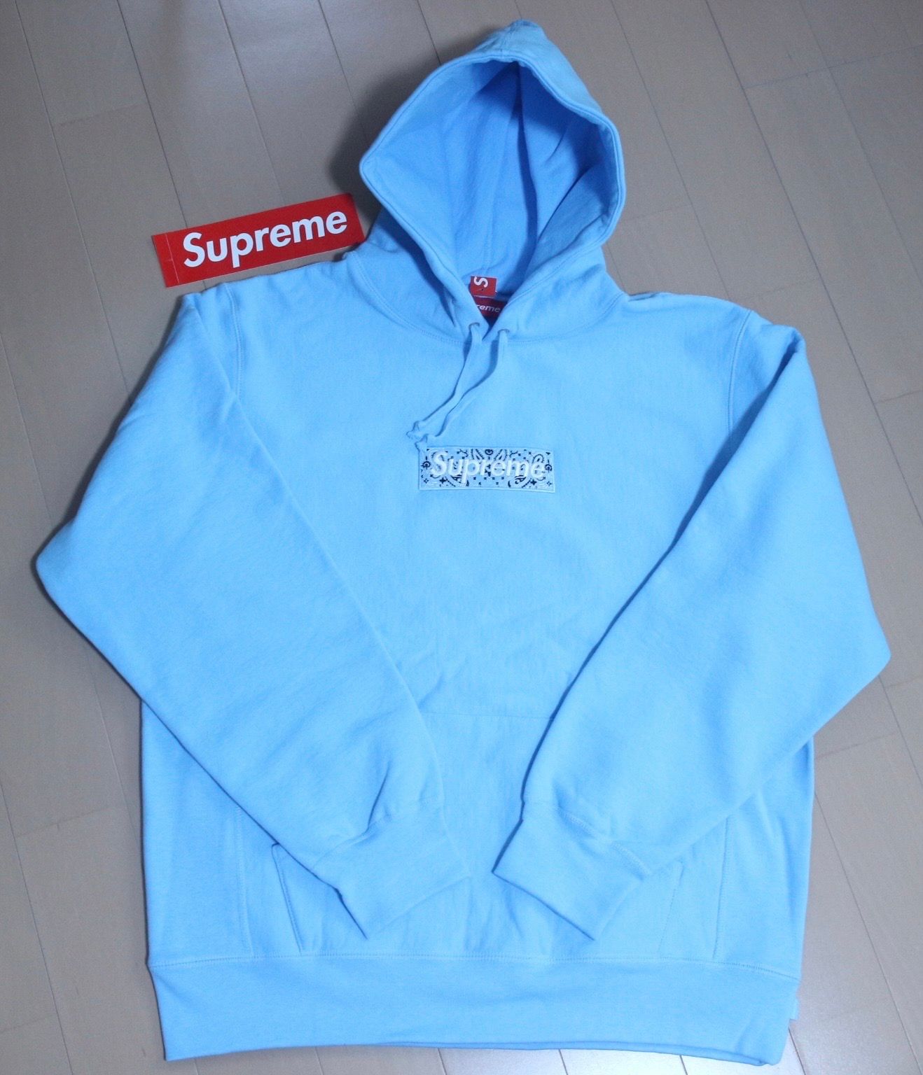 Supreme Bandana Box Logo Hooded Sweatshirt "Blue"