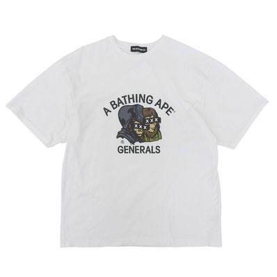 ゴッドセレクショントリプルエックス GENERAL TEET 半袖Tシャツ トップス メンズ 白 ホワイト XXL XXL