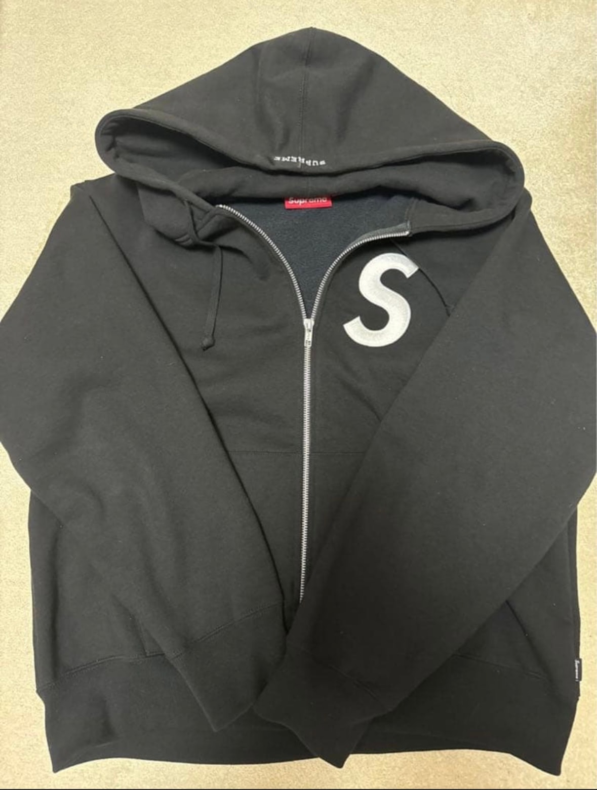 Supreme S Logo Zip Up Hooded Sweatshirt (25FW) "Black"