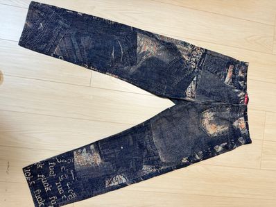 Supreme Archive Denim Jacquard Regular Jean "Blue"