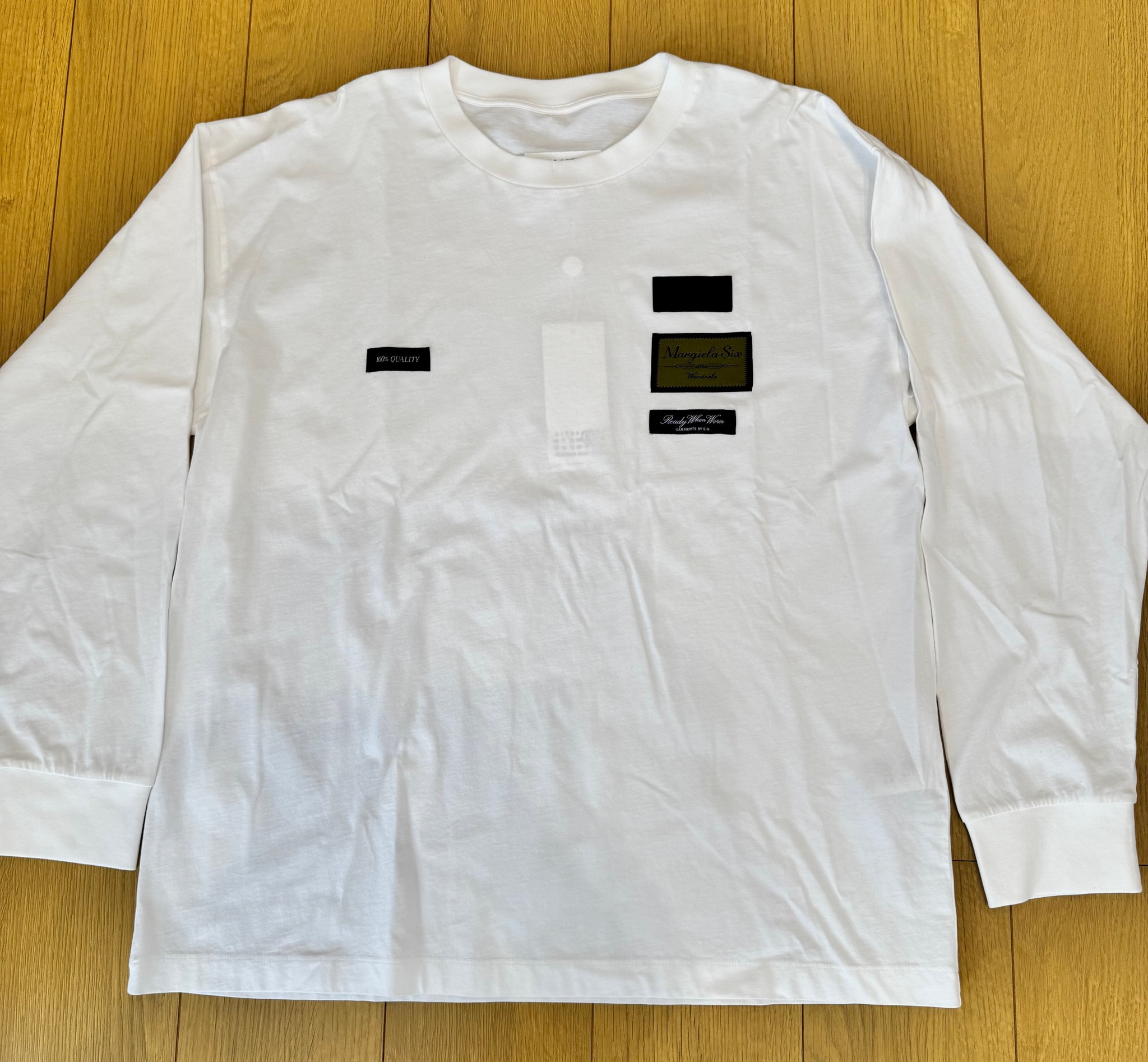 MM6 Maison Margiela Labelpatch Long Sleeve Tee "White"