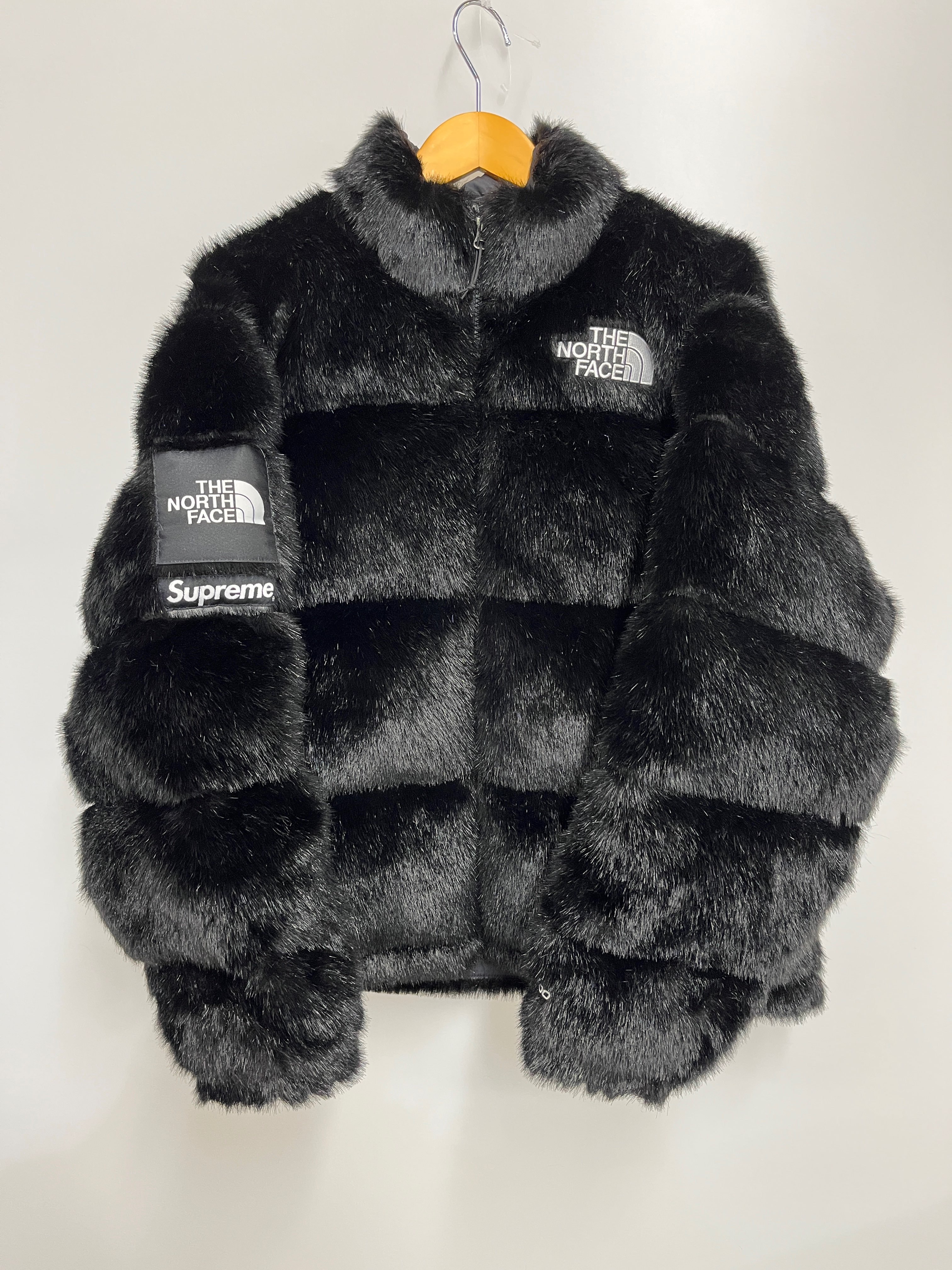 Supreme x The North Face Faux Fur Nuptse Jacket "Black"