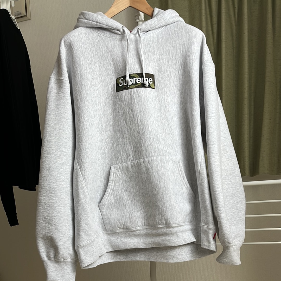 Supreme Box Logo Hooded Sweatshirt "Ash Grey" (23FW)