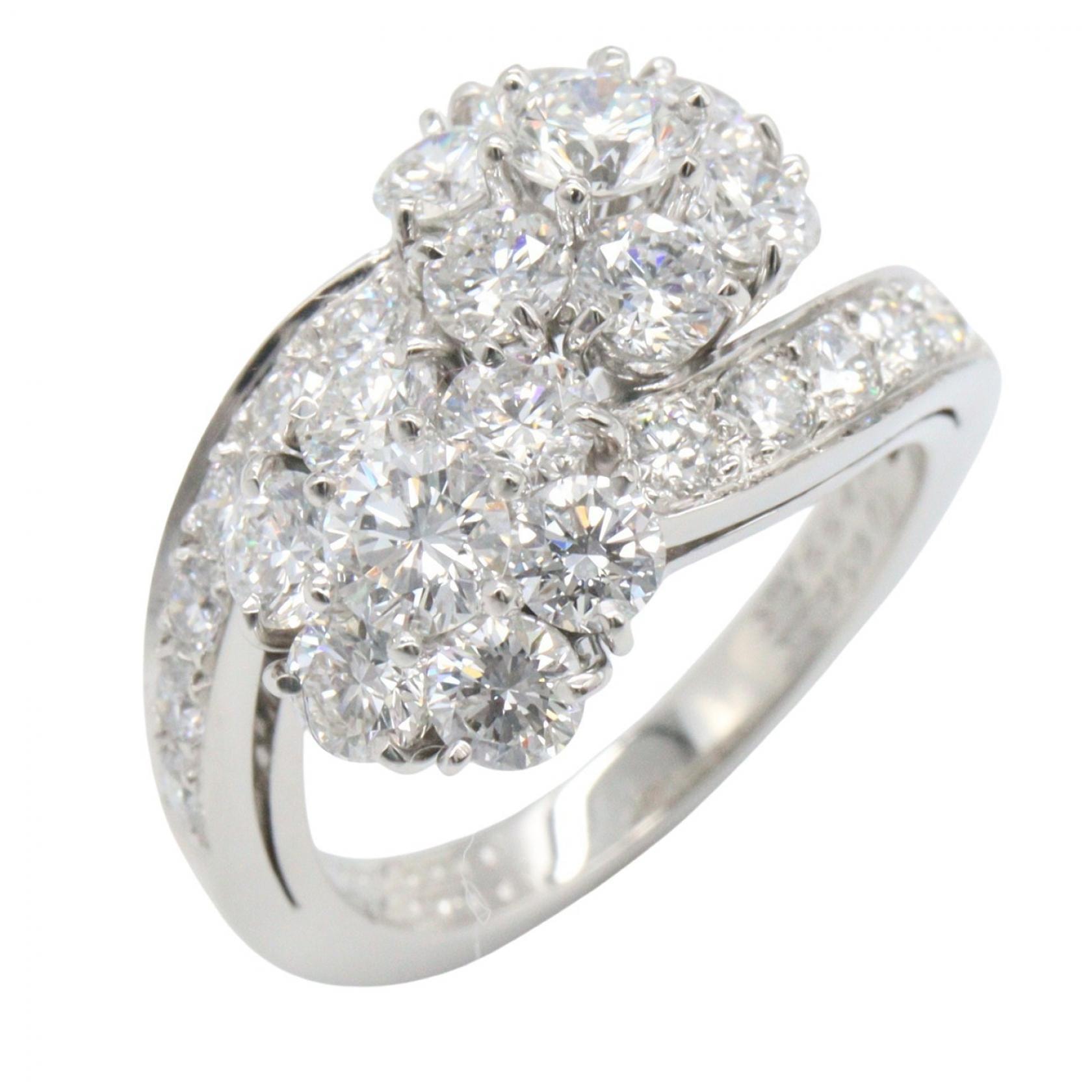 ヴァンクリーフ&アーペル Van Cleef & Arpels スノーフレイク ヂドゥーブル フルール ダイヤ リング リング・指輪 ジュエリー Pt950プラチナ ダイヤモンド レディース シルバー系 / クリア系 VCARPJEG00 【中古】