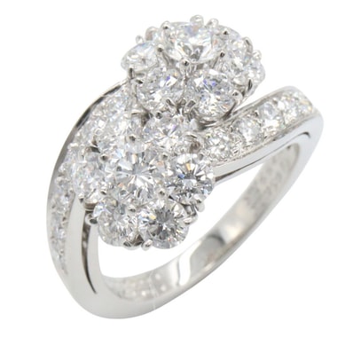 ヴァンクリーフ&アーペル Van Cleef & Arpels スノーフレイク ヂドゥーブル フルール ダイヤ リング リング・指輪 ジュエリー Pt950プラチナ ダイヤモンド レディース シルバー系 / クリア系 VCARPJEG00 【中古】
