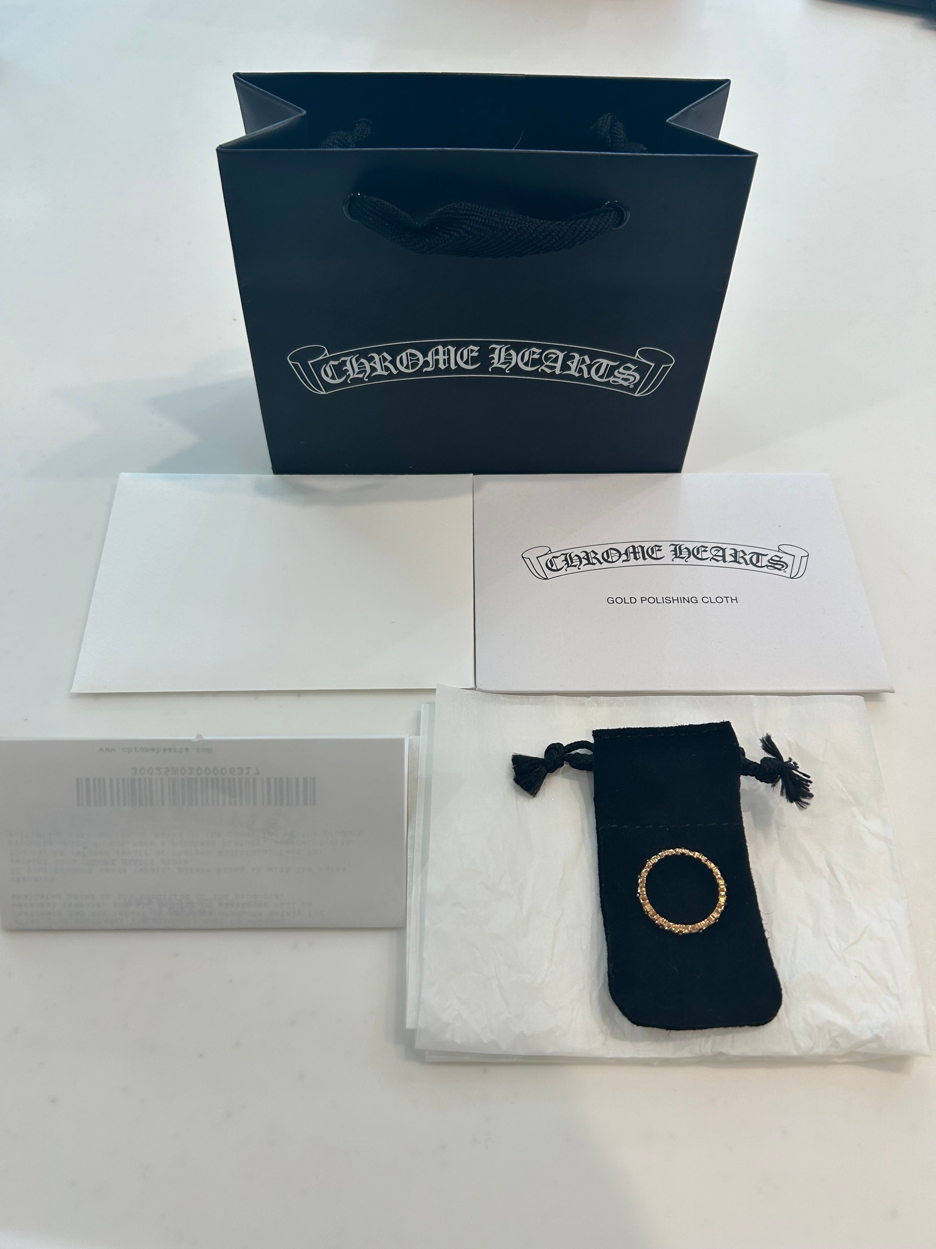 Chrome Hearts 22K Tiny Plus Band Ring "Yellow Gold"