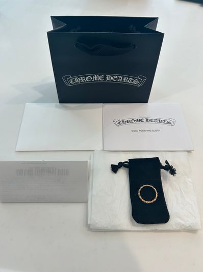 Chrome Hearts 22K Tiny Plus Band Ring "Yellow Gold"