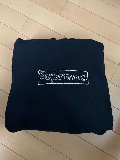 Supreme KAWS Chalk Logo Hooded Sweatshirt "Black"(2021)