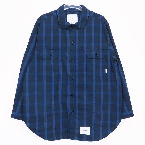 WTAPS ダブルタップス 21SS WCPO/LS シャツ ネイビー 長袖