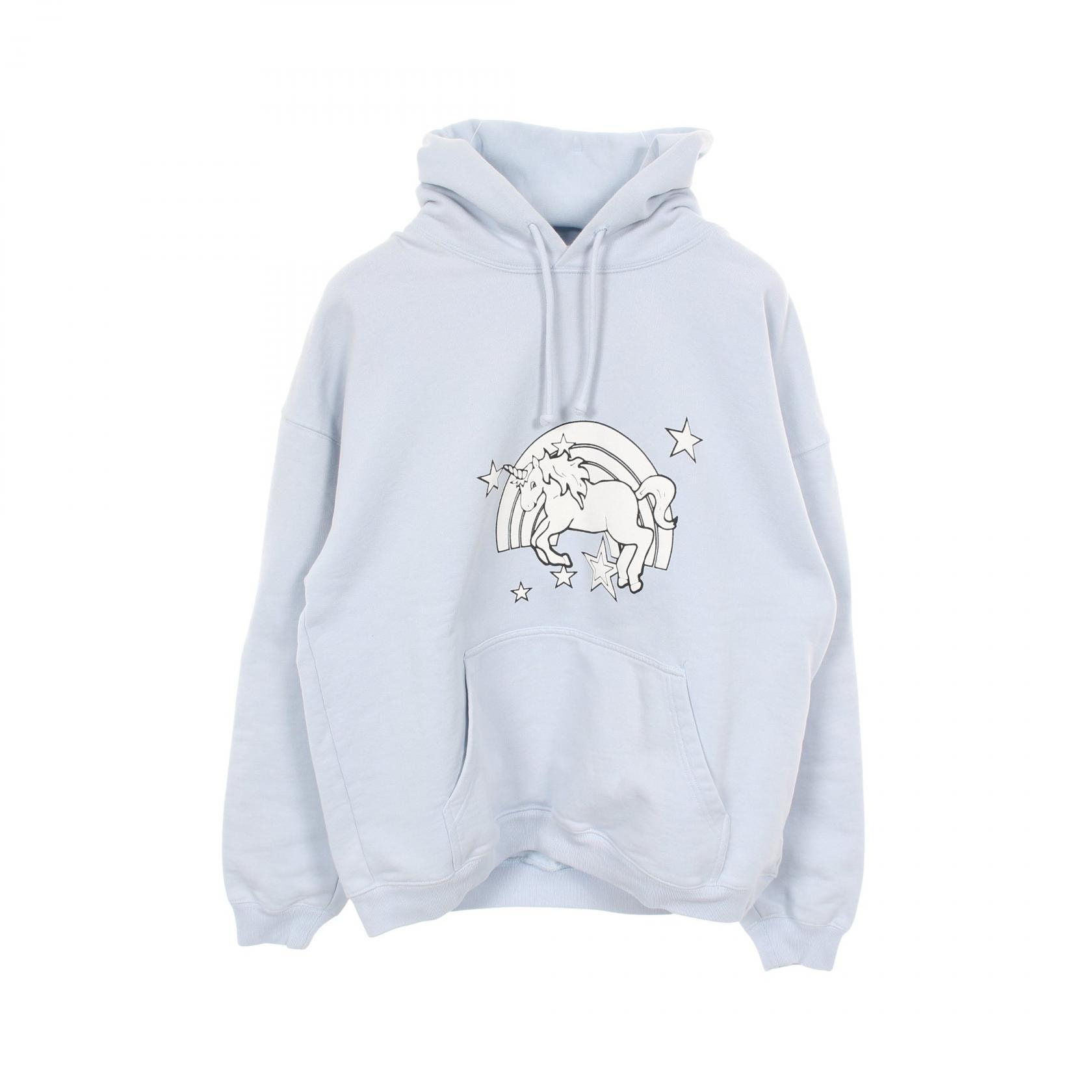 D (傷や汚れあり)】ヴェトモン VETEMENTS Blue Magic Unicorn Hoodie