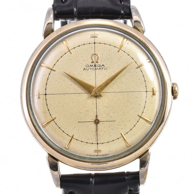 オメガ OMEGA 2398-2 ヴィンテージ Cal.332 ハーフローター アイボリー 自動巻き メンズ 腕時計 G#147416
