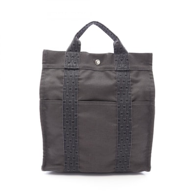 エルメス HERMES エールライン アドMM リュックサック バックパック バッグ ナイロンキャンバス メンズ レディース グレー系 【中古】