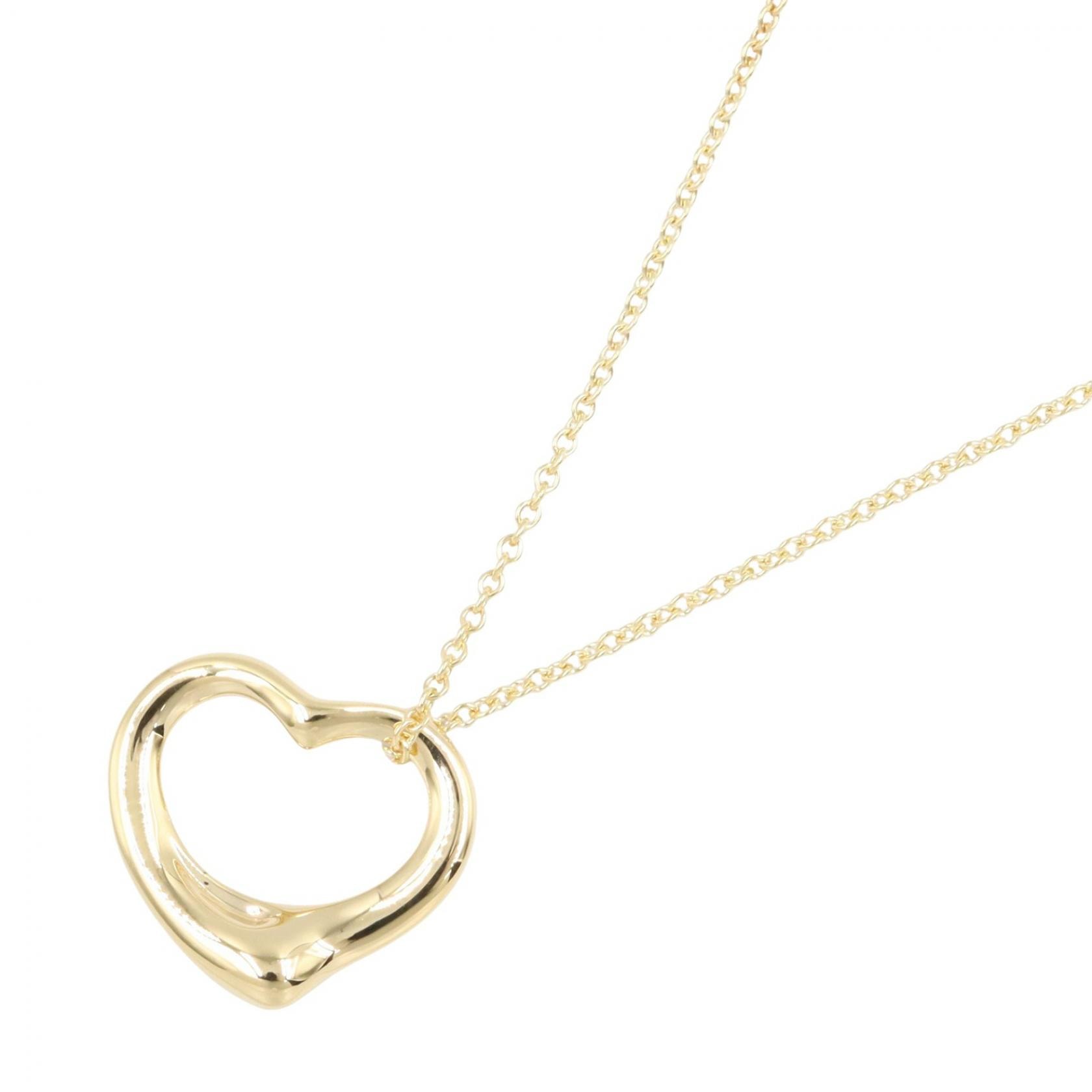 ティファニー TIFFANY&CO オープンハート ネックレス ネックレス ジュエリー K18(イエローゴールド) レディース ゴールド系 【中古】