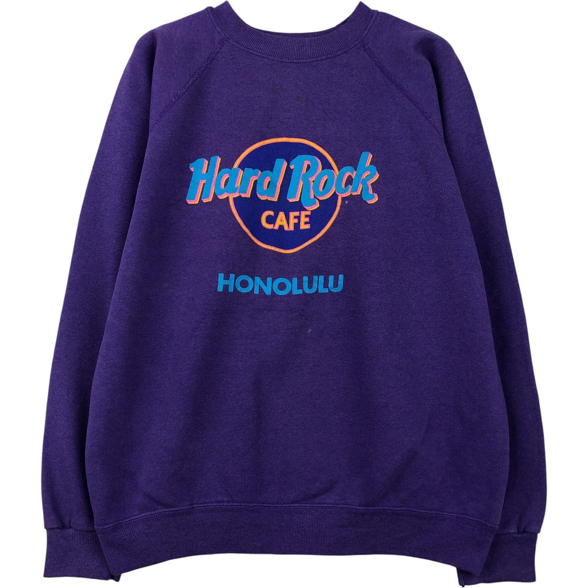 古着 80年代 ヘインズ Hanes 青タグ HARD ROCK CAFE ハードロックカフェ アドバタイジング スウェットシャツ トレーナー USA製 メンズL相当 ヴィンテージ/eaa615740