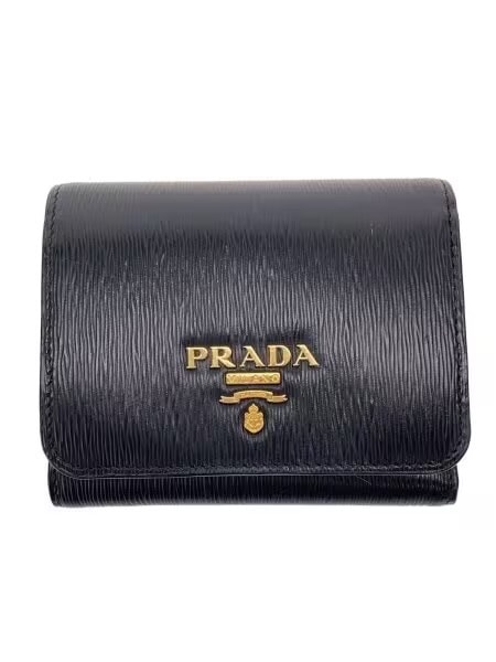 PRADA Vitello Move Bicolor Wallet "Black/Red"