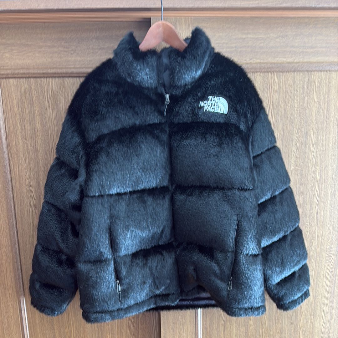 Supreme x The North Face Faux Fur Nuptse Jacket "Black"