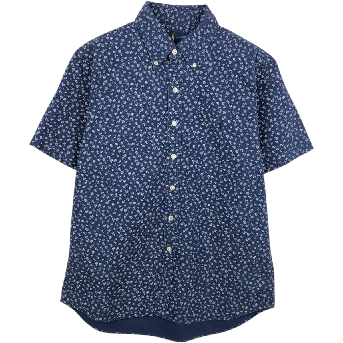 古着 ラルフローレン Ralph Lauren 総柄 花柄 半袖 ボタンダウンシャツ メンズM相当/eaa668595