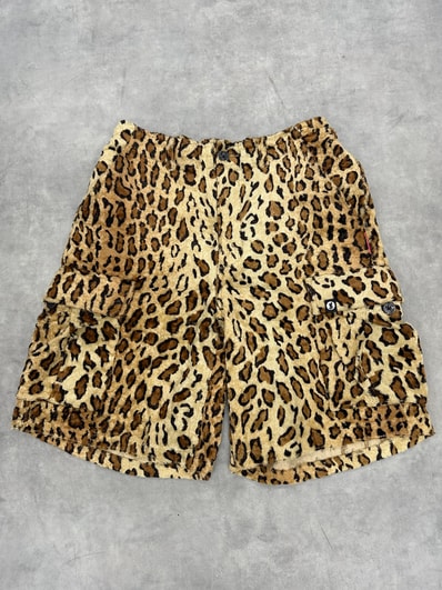 Supreme x GOODENOUGH Crushed Rayon Cargo Short "Leopard"