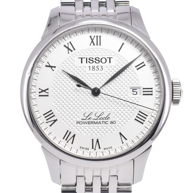 ティソ TISSOT T006.407B ル・ロックル パワーマティック 80 シルバー 自動巻き メンズ 良品 箱・保証書付き 腕時計 Q#149136