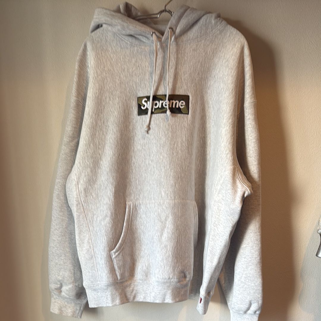 Supreme Box Logo Hooded Sweatshirt "Ash Grey" (23FW)