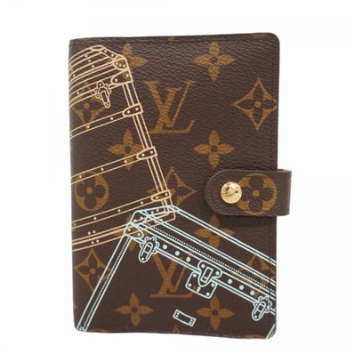 【6dd4259-k】ルイヴィトン 手帳カバー モノグラム クリスマスポートフォリオ アジェンダPM R20031 ブラウン【中古】レディース