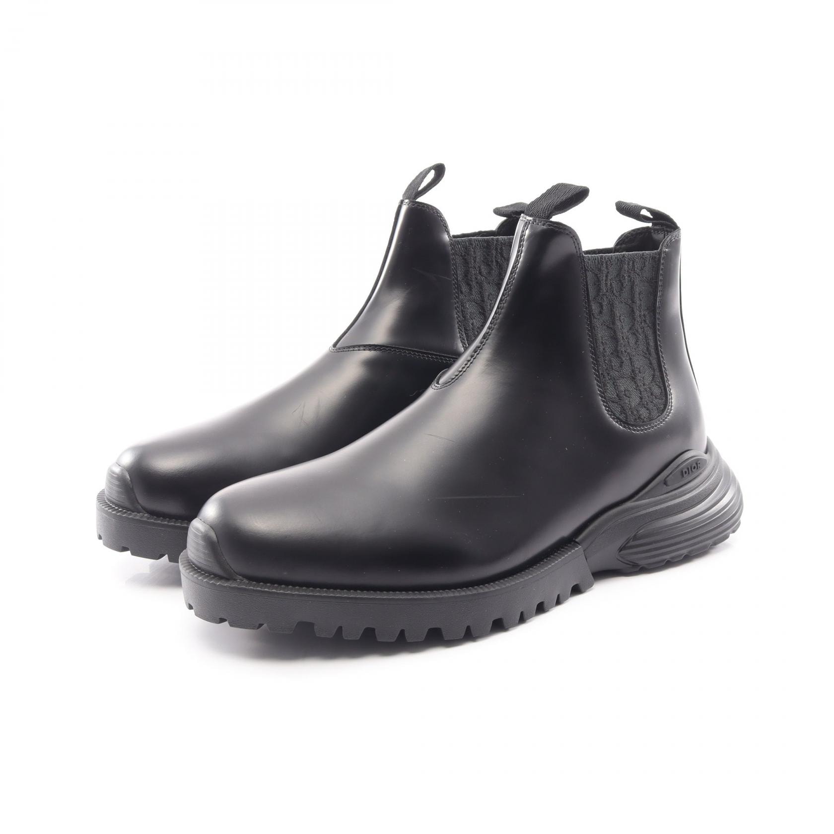 ディオール Dior Dior Combat ディオール コンバット チェルシーブーツ オブリーク ブーツ 靴 レザー メンズ ブラック系 【中古】