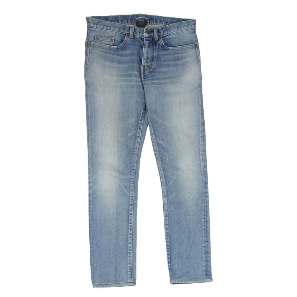 SAINT LAURENT サンローラン デニムパンツ 527389 YB477 whiskered skinny jeans ジップフライ スキニー デニム パンツ インディゴブルー系 29【中古】