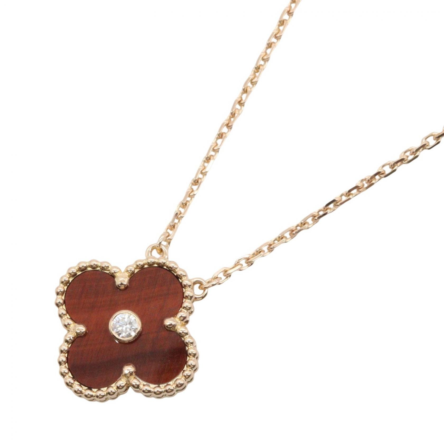 ヴァンクリーフ&アーペル Van Cleef & Arpels ヴィンテージアルハンブラ ブルズアイ 1PD ネックレス ネックレス ジュエリー K18PG(ピンクゴールド) ダイヤモンド ブルズアイ レディース ゴールド系 / クリア系