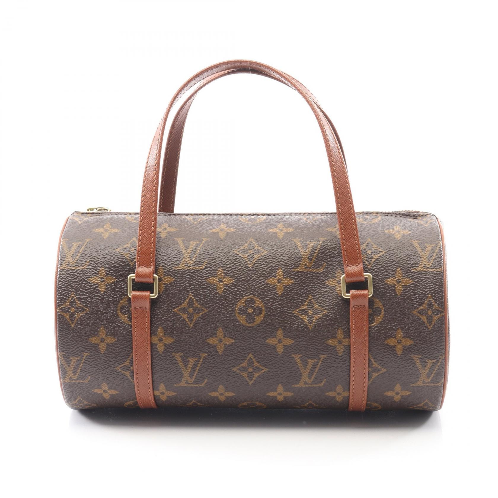 ルイ・ヴィトン LOUIS VUITTON パピヨン26 旧型 ハンドバッグ バッグ PVCコーティングキャンバス レザー モノグラム レディース ブラウン系 M51366 【中古】
