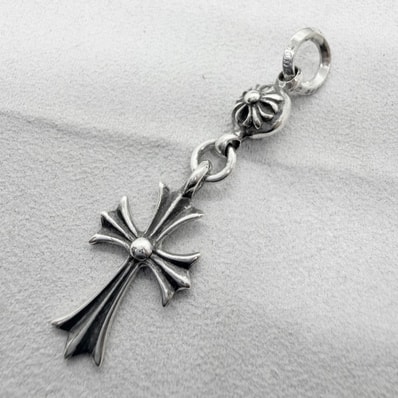 Chrome Hearts 1 Ball Tiny CH Cross Charm "Silver"