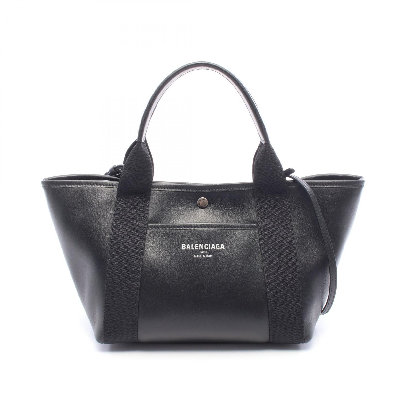 バレンシアガ BALENCIAGA BIARRITZ スモール 2WAY トートバッグ バッグ レザー レディース ブラック系 810981 2ABGW 1000 【中古】