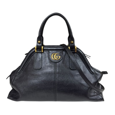 グッチ リベル ショルダーバッグ レザー 516459 ブラック レディース GUCCI 中古