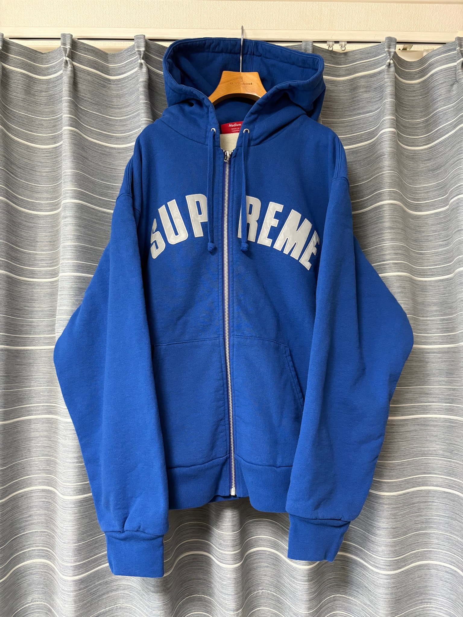 Supreme Arc Thermal Lined Zip Up Hooded Sweatshirt "Royal"